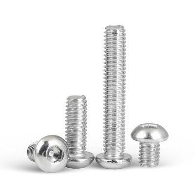 ISO 7380 Half Round Head Hexagon Socket Button Head 201 316 Stainless Steel Machine Screws