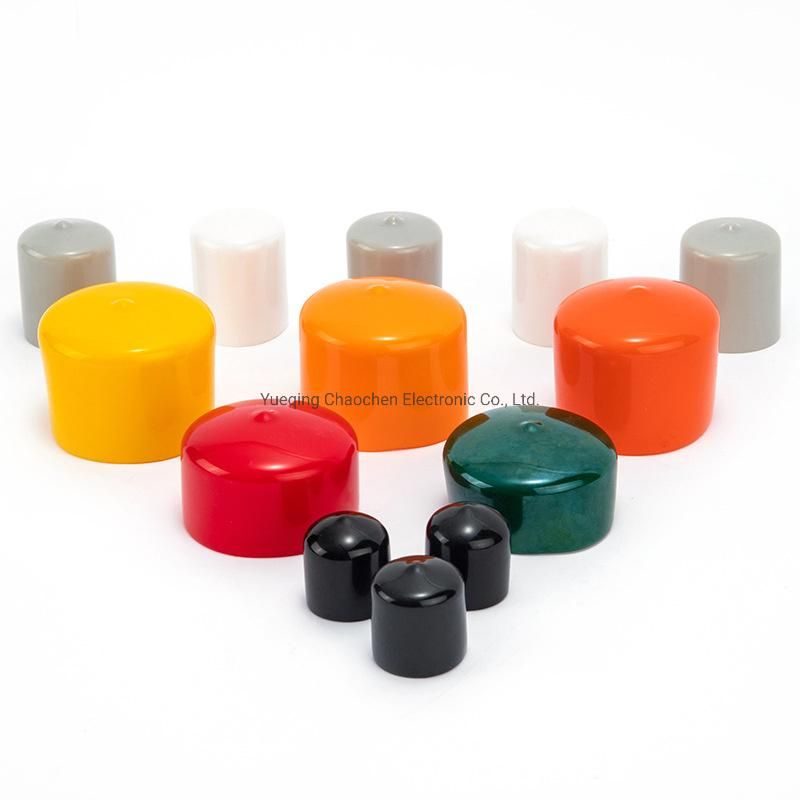 12mm Black and Red Rubber Threaded Rod End Safety Cap