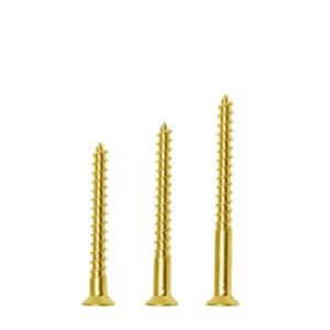Brass Slotted Raised Countersunk Head Wood Screw