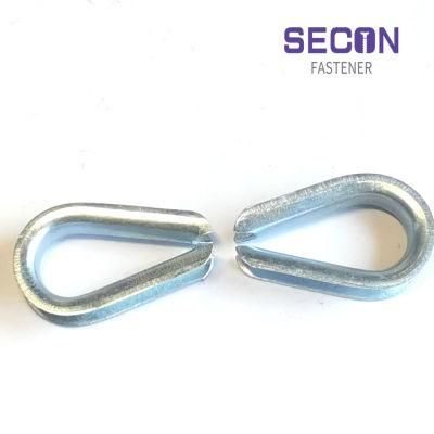 China Factory OEM G411 Rigging Hardware Us Type Galvanized Steel Wire Rope Thimble