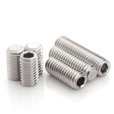 A2 A4 Hex Socket Stainless Steel Set Grub Machine Screw Hexagon Hex Socket Allen Flat Point Stainless Steel Grub Set Screws
