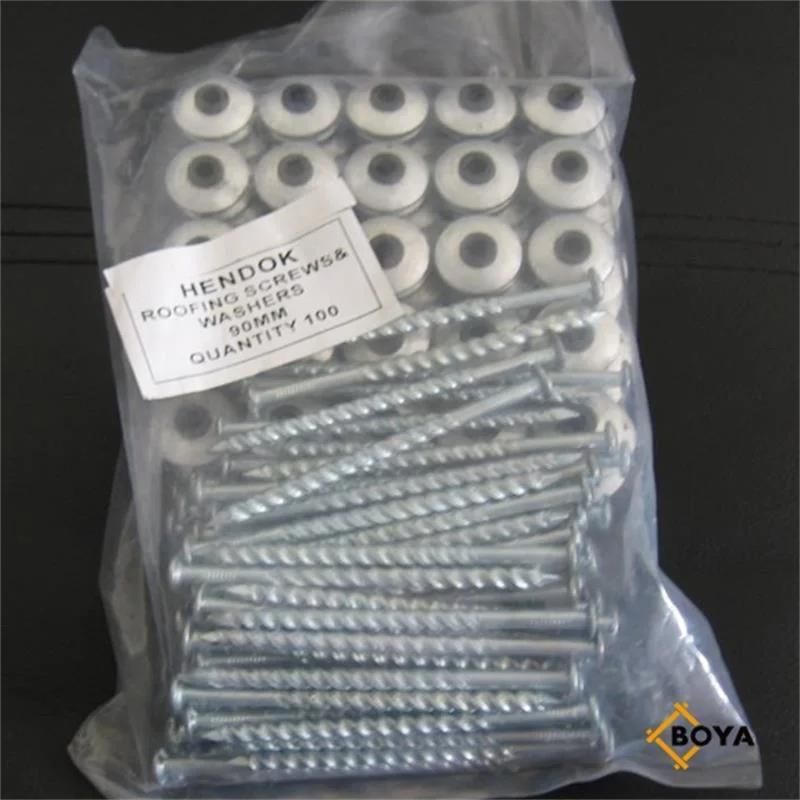 Bright Electro Galvanized Umbrella Roofing Nail with Washer