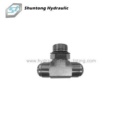 Hose Fitting Hydraulic Fitting (Jic, Bsp, NPT, Orfs) Jic Male 74&deg; Cone or SAE Male O-Ring Branch Tee Adaptor