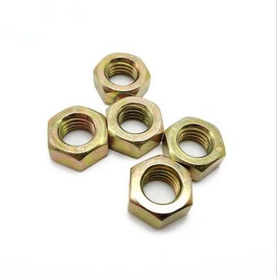 Yellow Zinc Plated Carbon Steel Hex Nuts Grade 4.8 Hexagon Nut