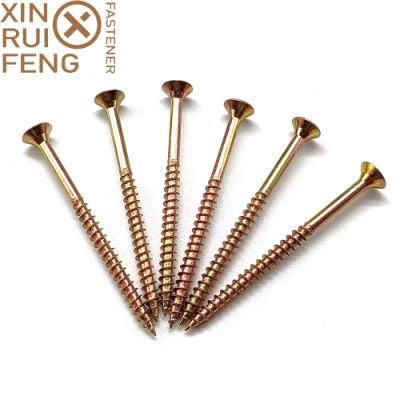 Yellow Zinc Cross Head Wood Screw Bulk/Box Package Single Thread Drywall/Chipboard Nail