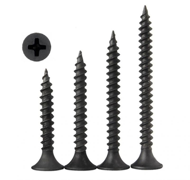 #2 Phillips Drive M3.5*25 Black Phosphate Coating Bugle Head Fine Thread Self Tapping Drywall Screw