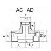 Hydraulic Adaptor Metric Male 24° Tee H. T. Hydraulic Hose Fiting Made in China