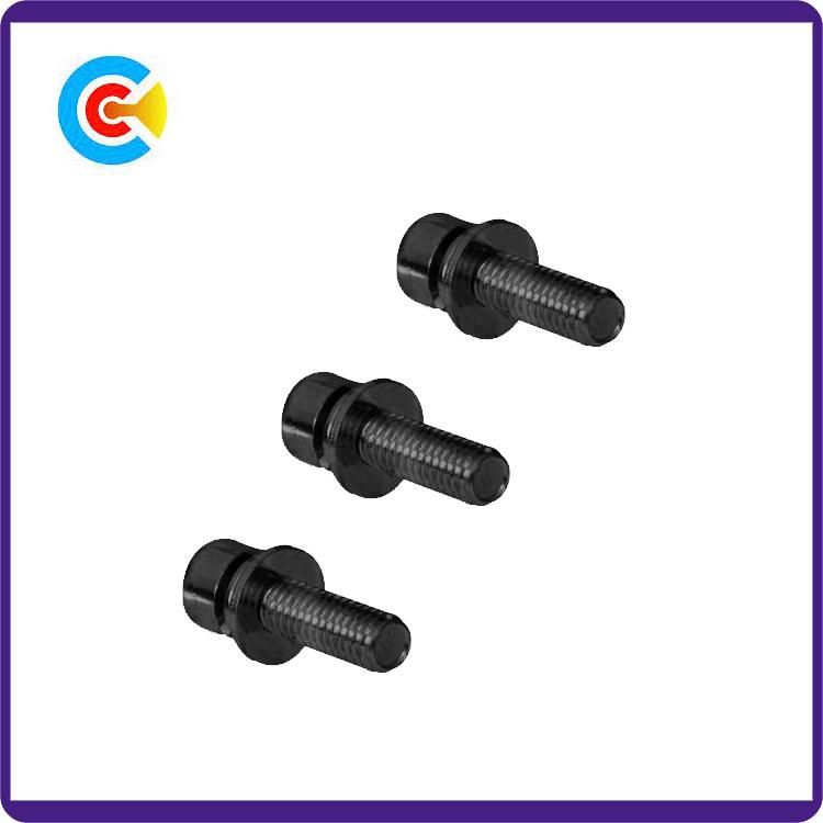 DIN/ANSI/BS/JIS Carbon-Steel/Stainless-Steel Hexagonal Head with Pad Combination Screws