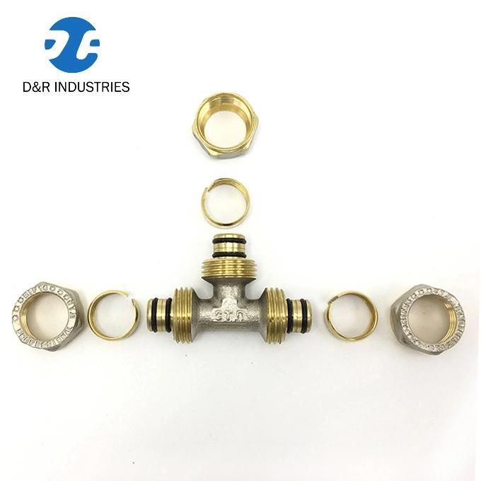 Garden Water Brass 3 Ways Hose Connector