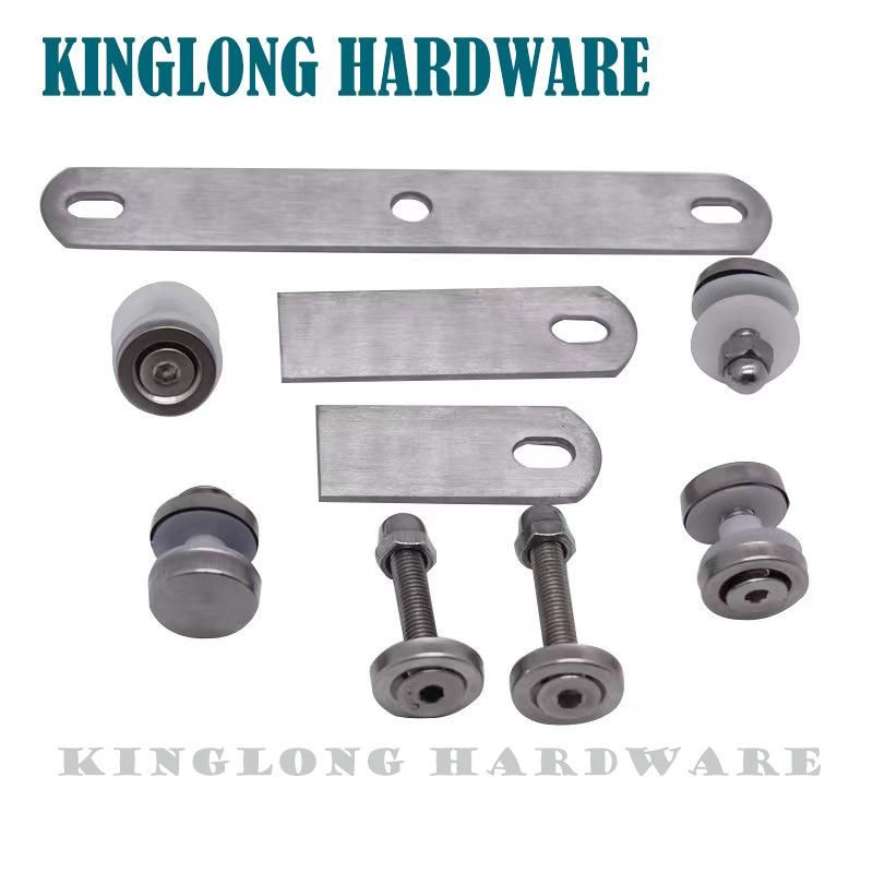 Stainless Steel Handrail Fitting Metal Stud Partition Double Glass Connector