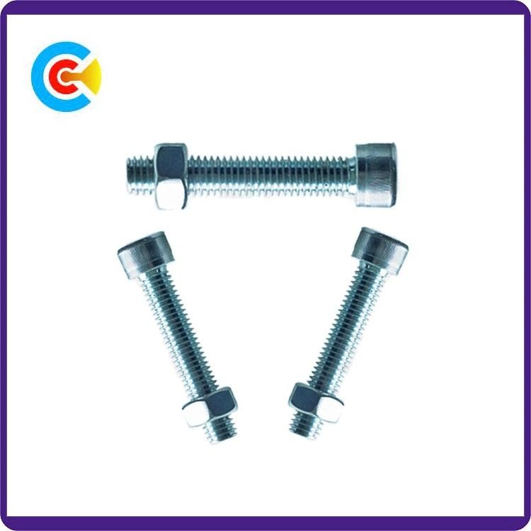 DIN/ANSI/BS/JIS Carbon-Steel/Stainless-Steel Hexagonal Cylindrical-Head Double Beam Rod Nut Industrial/Fasteners Screw