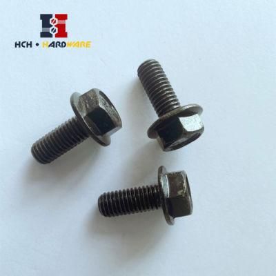 Black Oxide DIN 6921 Hex Flange Bolt Without Serration