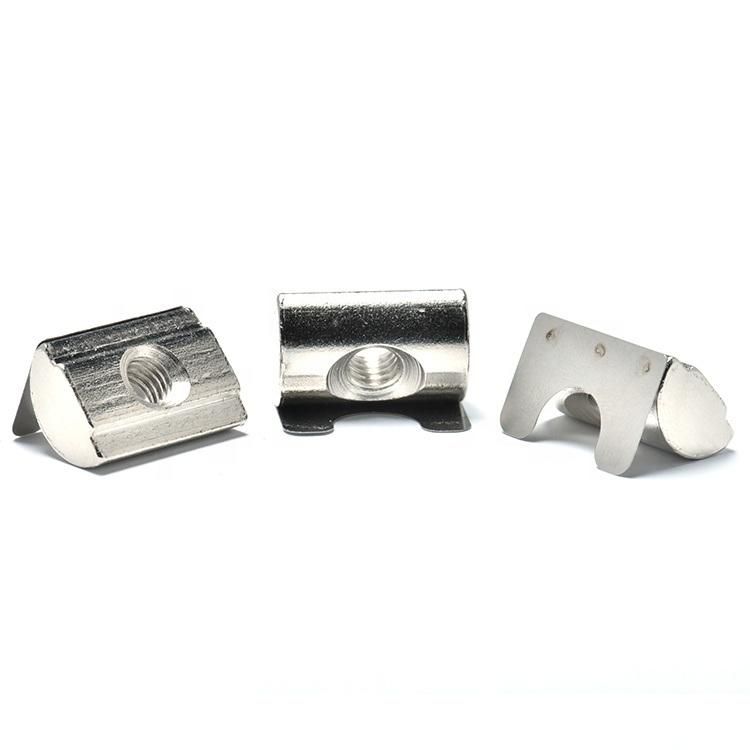 Stainless Steel / Nickel / Zinc Plated M4 M5 M6 M8 T Type Sliding Nut for 20 30 40 45 Aluminum Extruded Sections