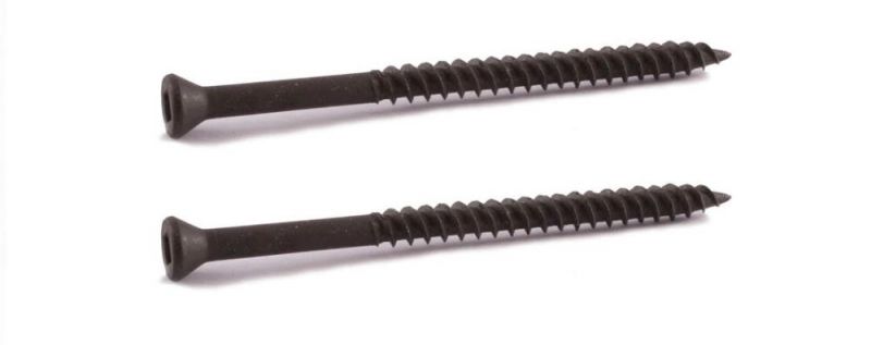 Phosphate Coated Square Drive Trim Flat Head Sharp Point Black Drywall Screws/Fermacell Screw for Plaster Fibreboard