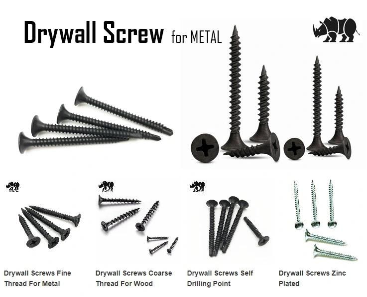 Phil Drive Bugle Head Coarse Drywall Screw for Wood