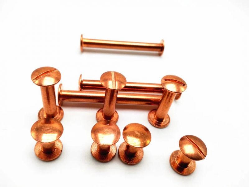 Furniture Binding Custom Male Female Rivets Brass Chicago Screws Fasteners