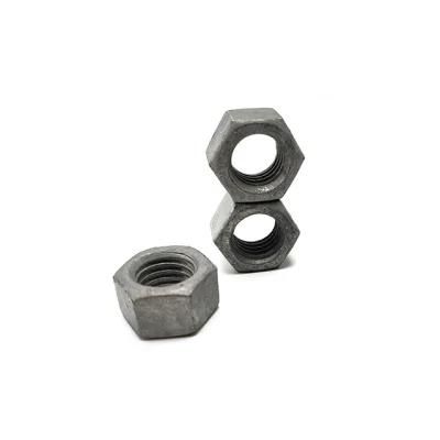 Hot Dipped Galvanized HDG Black, Zinc-Plated Plain DIN 934 Grade 4.0 6.0 8.0 10.0 Hexagonal Hex Nut in Stock for Sale Factory