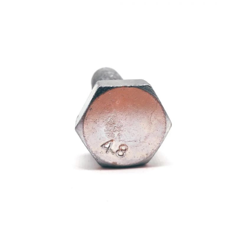 8.8gr 4.8 Grade Galvanized Zinc Plated Full Thread Hex Bolts