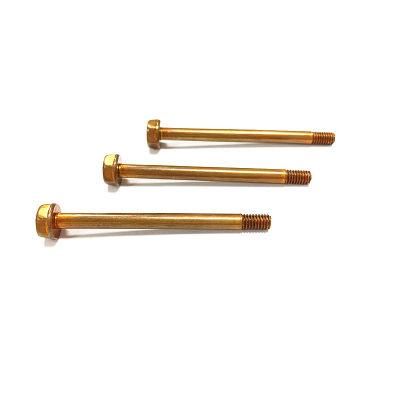 Custom Red Copper Screw Bolts Hexagon Flange Bolts