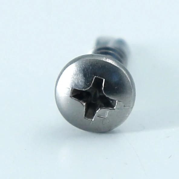 304 Stainless Steel Round Head Cross Recessed Self-Drilling Self-Tapping Screw Pan Head Self-Drilling Dovetail Screw 8#*1/2-Ss