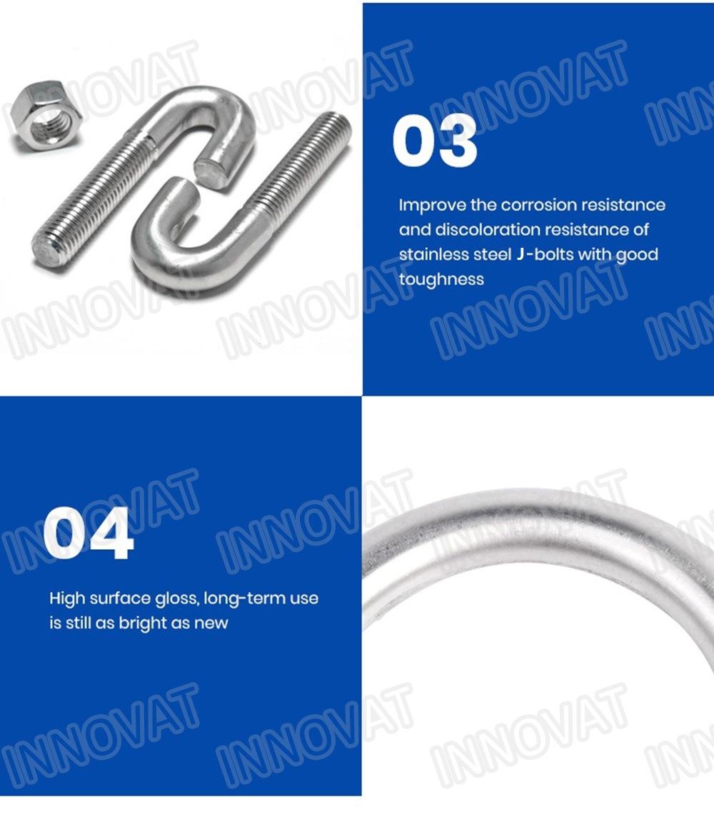 Stainless Steel SS304 Anchor Bolt J Hook Bolt U Bolt