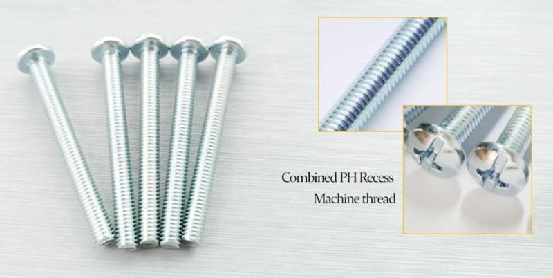 Zinc Plated Cross-Slotted Drive Cabinet Screw Truss Head Machine Screw