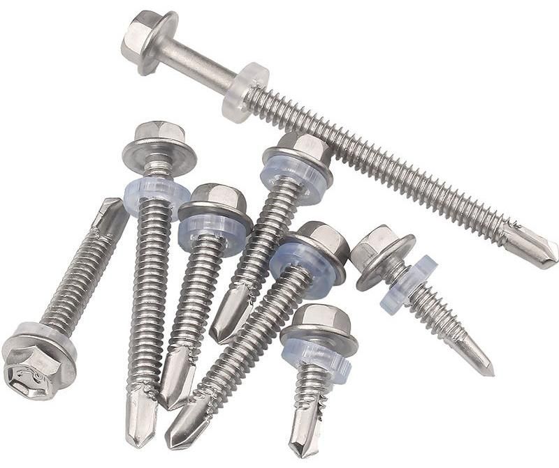 Blue & White Zinc Cross Countersunk Head Self-Drilling Screws