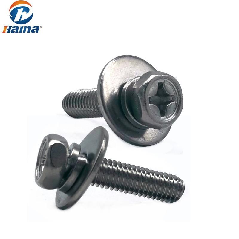 Combined Bolt / Phillips Hex Head Bolt with Nut and Washer