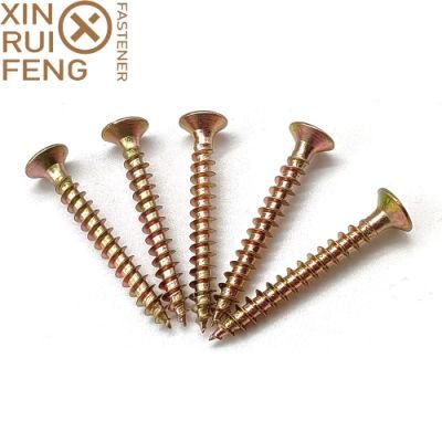 Timber Board Screw Yellow/White Zinc Plated Chipboard Screw Galvanized Hardware