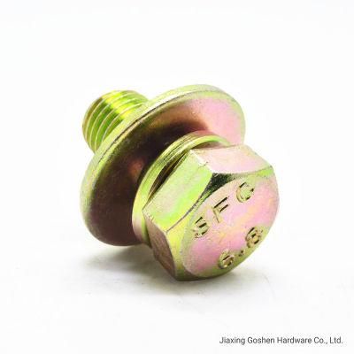 Hexagon Combination Bolt with Flat and Spring Washer