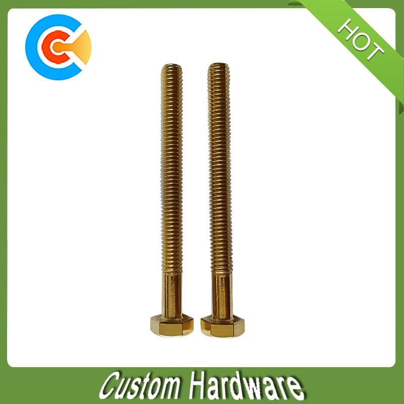 Carbon Steel Gold Plated Phillips Hex Washer Head Machine Screw