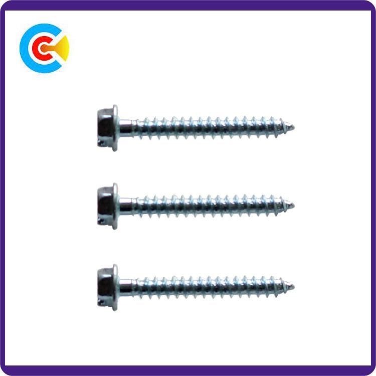 DIN/ANSI/BS/JIS Carbon-Steel/Stainless-Steel 4.8/8.8/10.9 Galvanized Slotted Hexagon Socket with Self-Tapping Screws