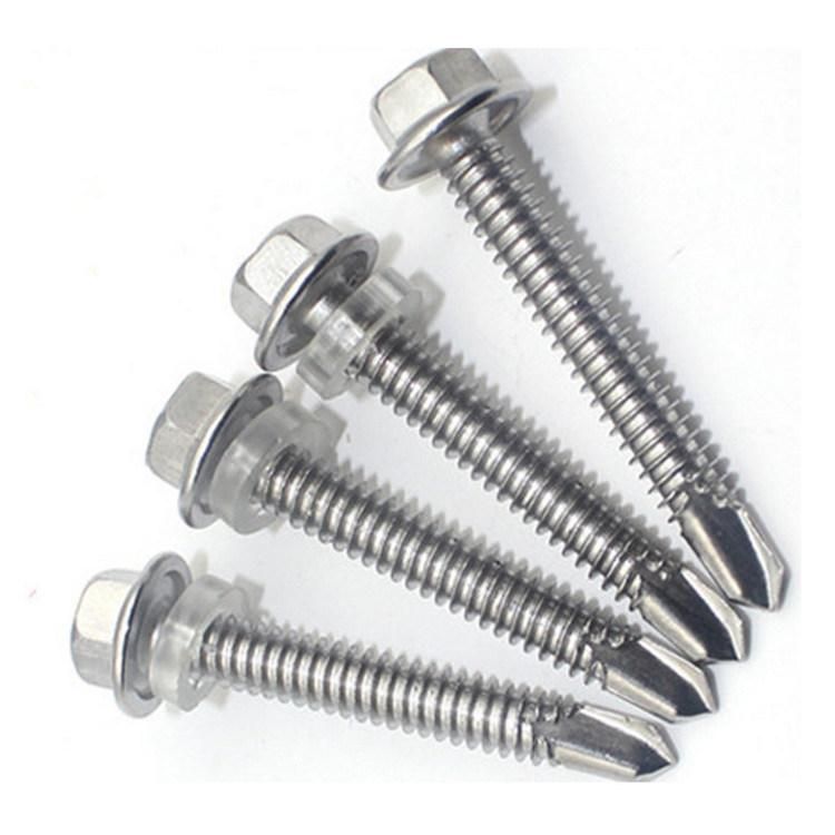 High Quality Ss410 DIN7504K Hex Head Self Roofing Drilling Stainless Screw