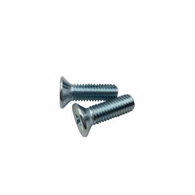 pH Cross Recessed Countersunk Flat Head Screw with White Zp