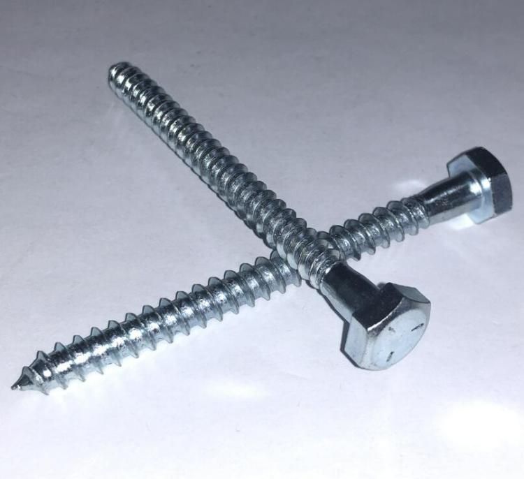 Hex Head Wood Screw Zinc Plated Customized Wood Screws