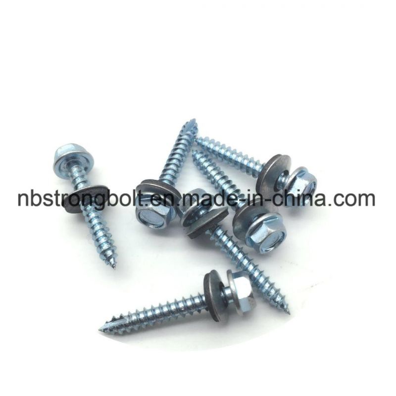 Hex Washer Hight Head Shoulder Under Head Post Ame Screw with Type 17 Cut Point Assembled Bonded Washer Type a