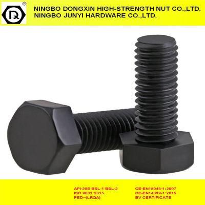 12.9 DIN933 Black Fastener Full Thread Hex Head Bolt