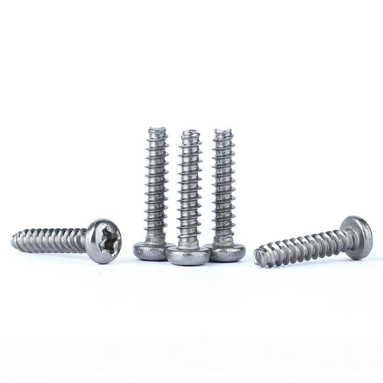 BS 450 Cross Recess Mushroom Head Screws with Threads Made in China