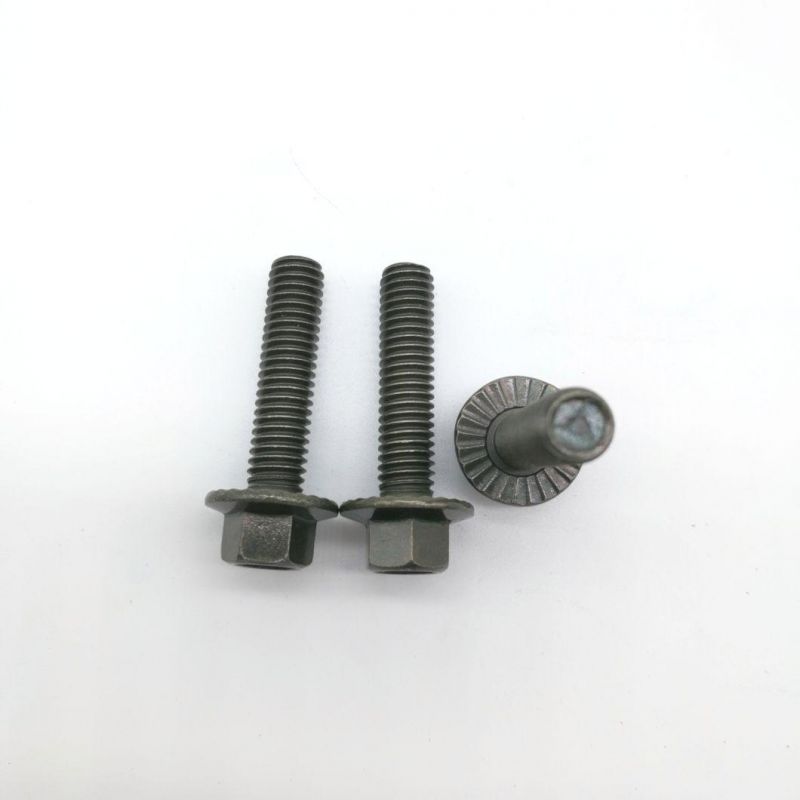 Flange Head Screw Black Oxide Hexagon Head with Flange