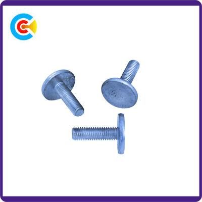 DIN/ANSI/BS/JIS Carbon-Steel/Stainless-Steel Non-Standard Round Head Screws Flat Plastic Fastening Screws