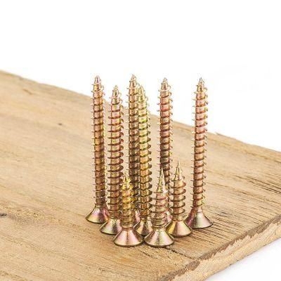 Chipboard Screw Yellow Zinc Plated Self Tapping Chipboard Screws