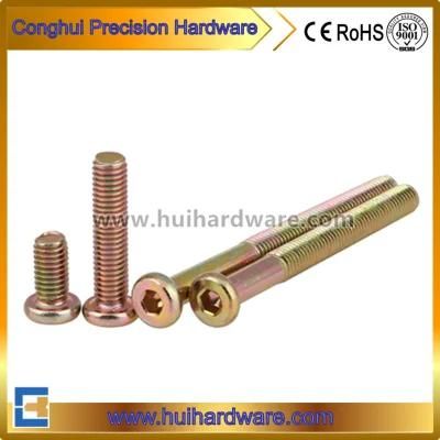 Color Zinc Plated Hex Socket Flat Head Furniture Screw