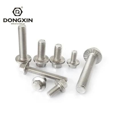 Customized M4-M30 DIN6921 Serrated Stainless Steel Hex Flange Bolt