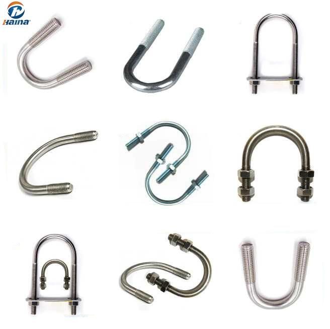 M10 Stainless Steel Plate U Bolt with Hex Nuts