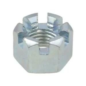 M72 Black or Yellow Zinc and Blue White Zinc Plate Hex Slotted Nuts Castle Nuts DIN935