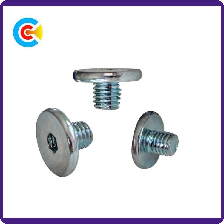 GB/DIN/JIS/ANSI Carbon-Steel/Stainless-Steel 4.8/8.8/10.9 Galvanized Hexagon Button Head Screws