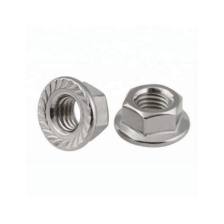 SS304 / 316 Hex Flange Nut with Serrated