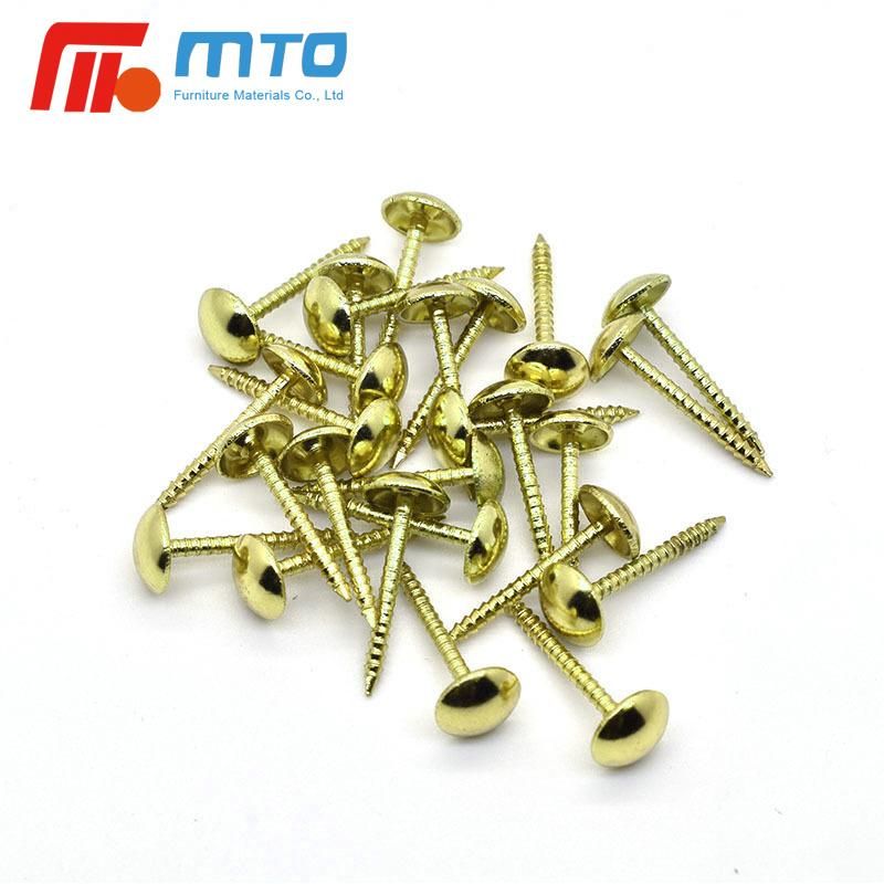 Sofa Upholstery Tacks Wooden Furniture Decorative Tacks Hobnail Thumb Nails (Gold)