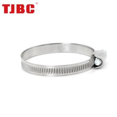 316ss Stainless Steel Non Perforated Worm Gear German Type Hose Clamp, 16-27mm Bandwidth