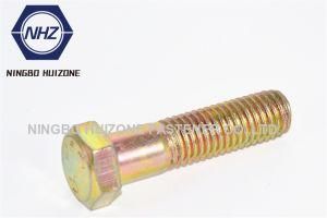 DIN 931 Class 8.8 Hex Bolts Zinc Plating Yellow